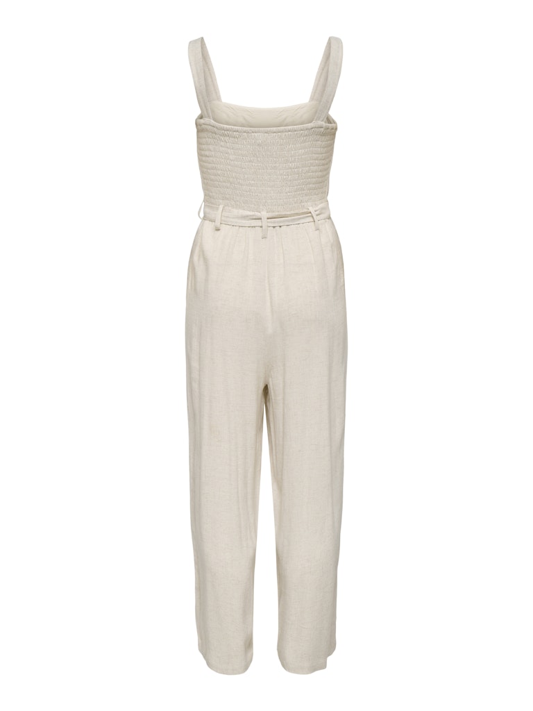 Onlsiesta Linen Bl Belt Jumpsuit Pnt - Beige