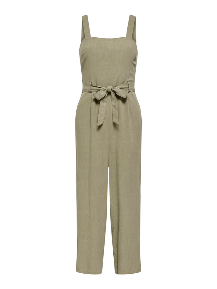 Onlsiesta Linen Bl Belt Jumpsuit Pnt - Army