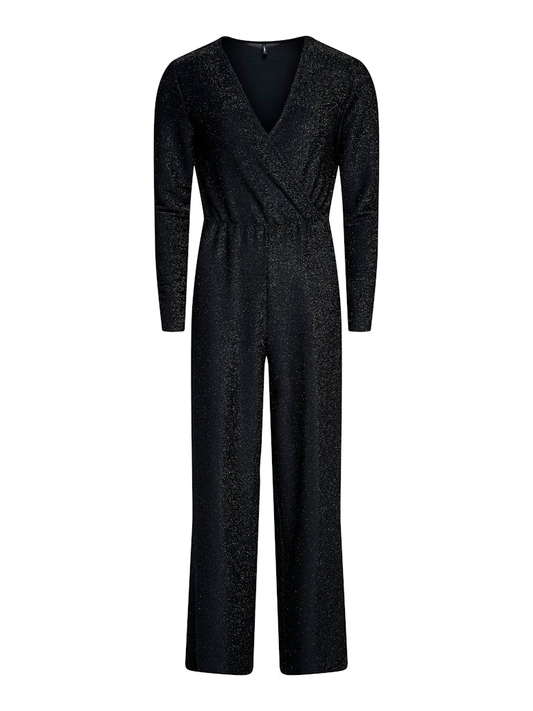 Onlrich L/s Glitter Jumpsuit Jrs - Zwart