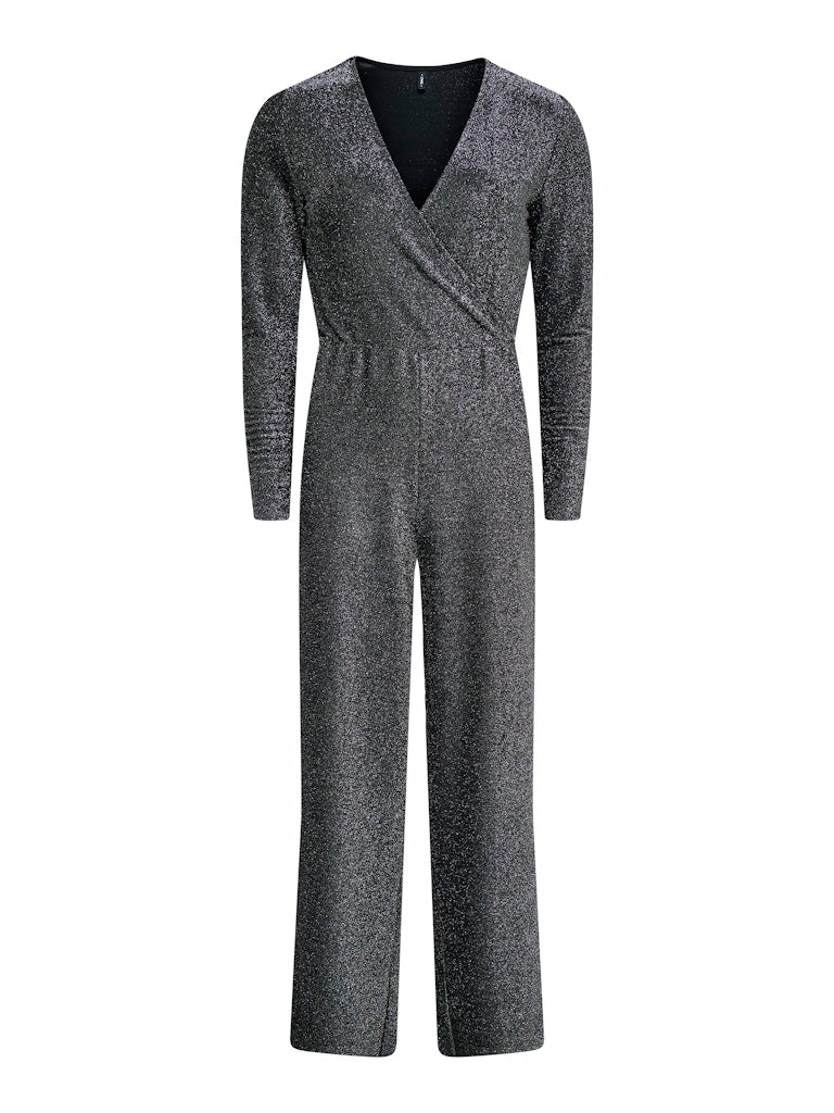Onlrich L/s Glitter Jumpsuit Jrs - Zilverkleurig