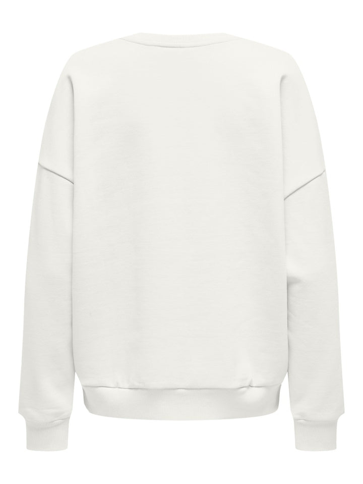 Onllilla L/s Satin O-neck Cs Swt - Off-white