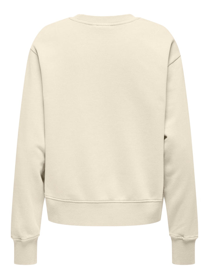 Onllucinda Bow L/s O-neck Box Swt - Off-white