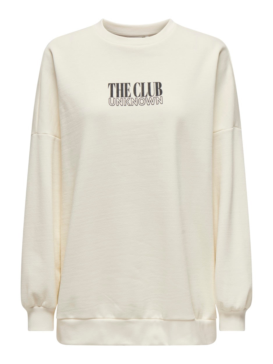 Onldaze L/s Party O-neck Swt - Off-white