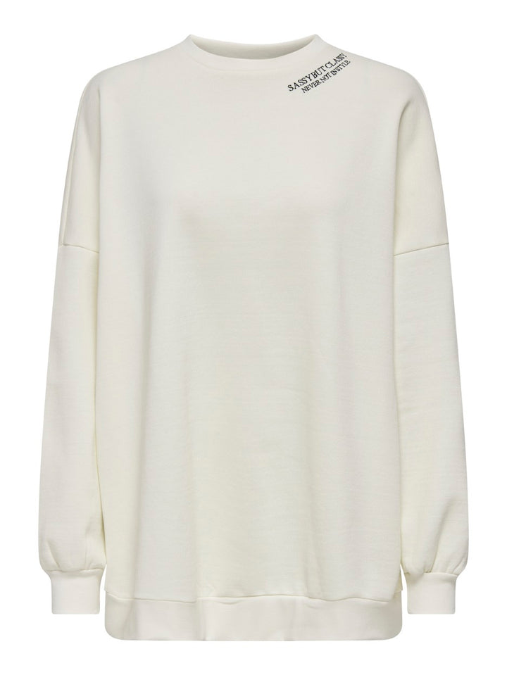 Onldaze L/s Party O-neck Swt - Off-white