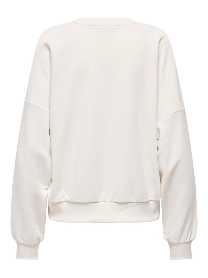 Onlminna O Neck L/s Cs Pr Swt - Off-white