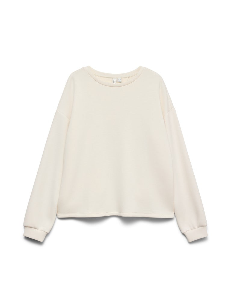 Vmlocca L/s Lace Sweatshirt Jrs Btq - Off-white