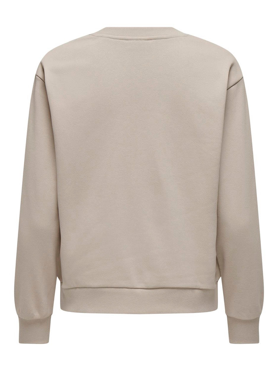 Jdyparis L/s Emb Sweat Jrs - Beige