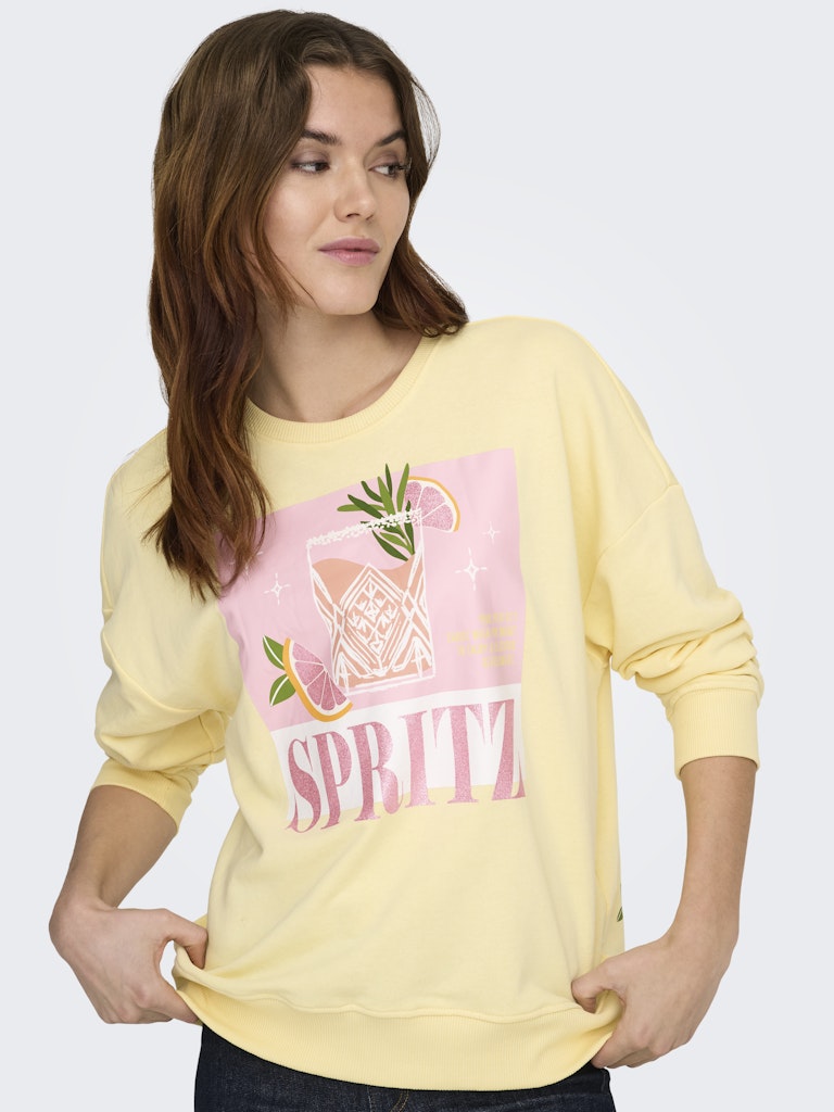 Onlkita L/s Sweat Box Ub Cs Swt - Licht Geel