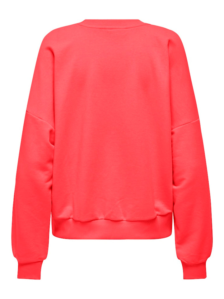 Onlminna O Neck L/s Cs Pr Swt - Neon Oranje
