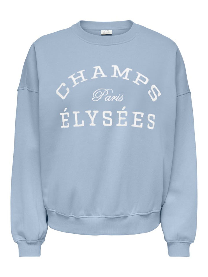 Jdymesa Life L/s O-nk Emb Sweat Jrs Noos - Lichtblauw