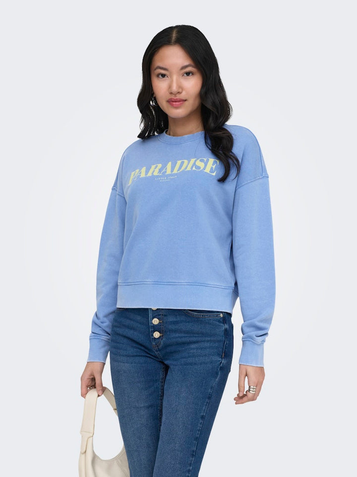 Onltabba L/s Round Neck Ub Swt - Lichtblauw