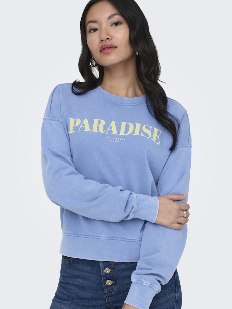 Onltabba L/s Round Neck Ub Swt - Lichtblauw