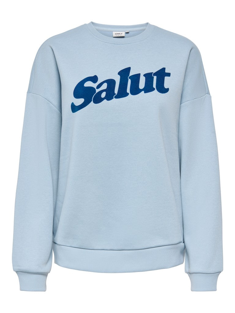 Onlzalenta Boxy L/s Box Cs Swt - Lichtblauw