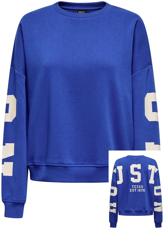 Onlsweat Ls Back/sleeve Print - Kobalt