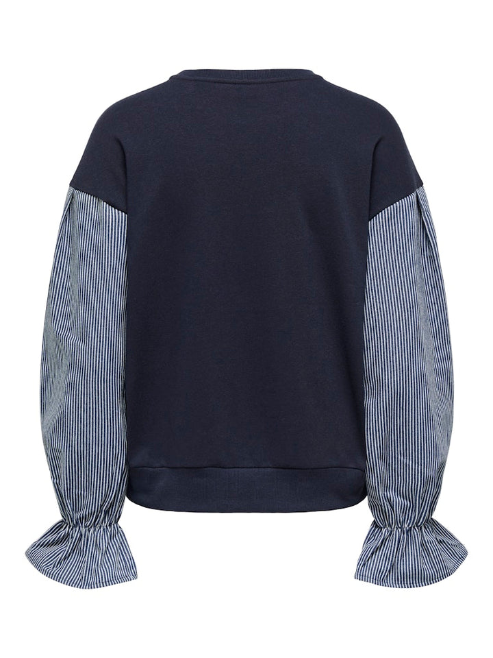 Onlnina Ls O-neck Mic Cs Sweat - Navy
