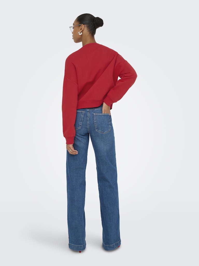 Onlsweat Life L/s Crew O.size State Noos - Rood