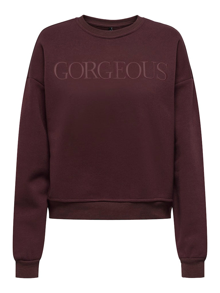 Onlelisanna O-neck Box Swt - Bordeaux