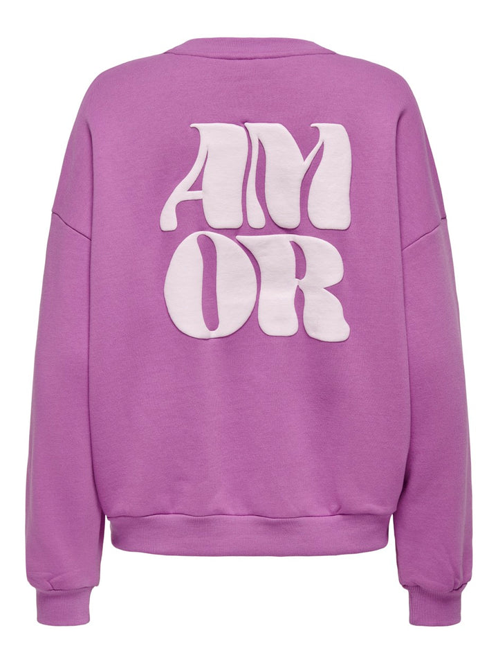 Onlmarey L/s O-neck Print Box Cs Sw - Magenta