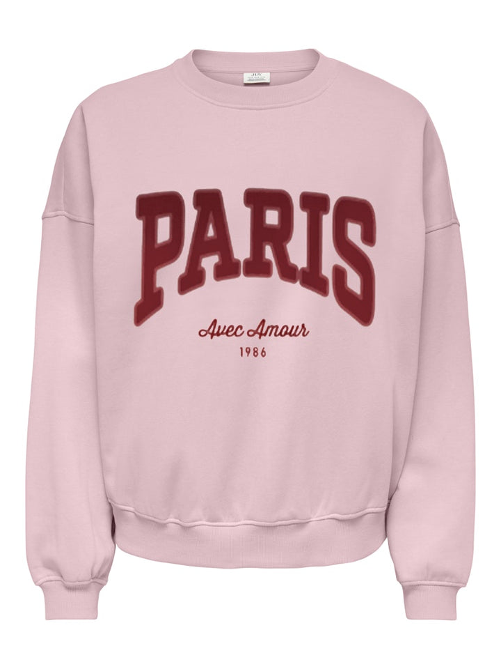 Jdymesa Life L/s O-nk Emb Sweat Jrs Noos - Fuchsia