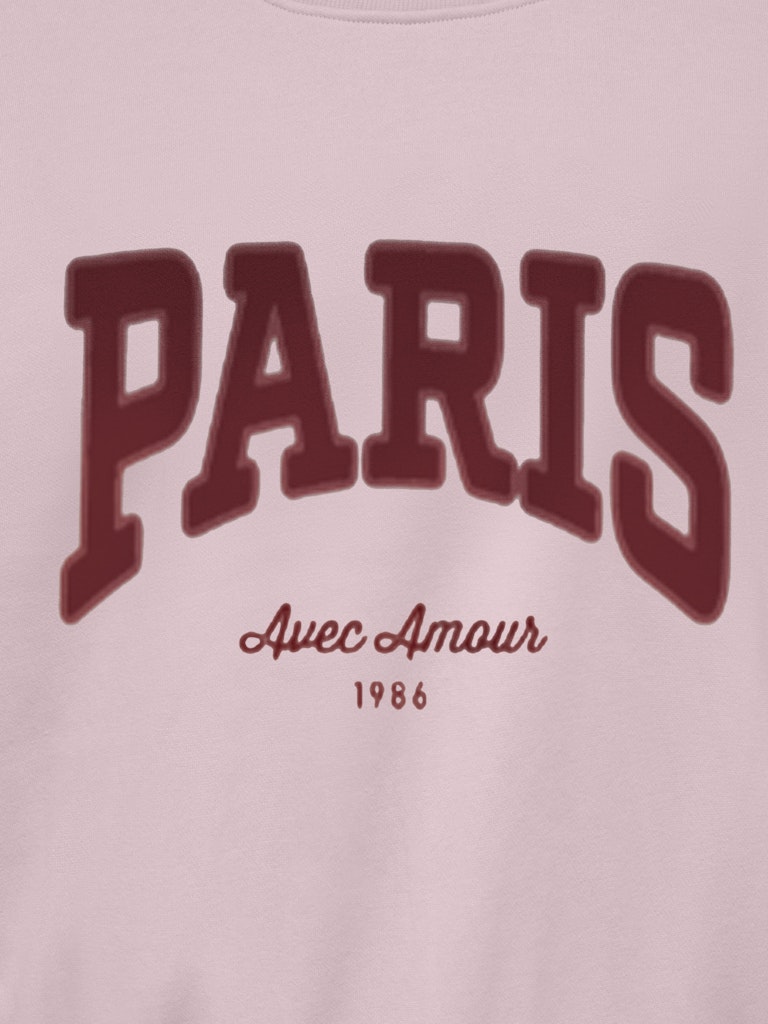 Jdymesa Life L/s O-nk Emb Sweat Jrs Noos - Fuchsia