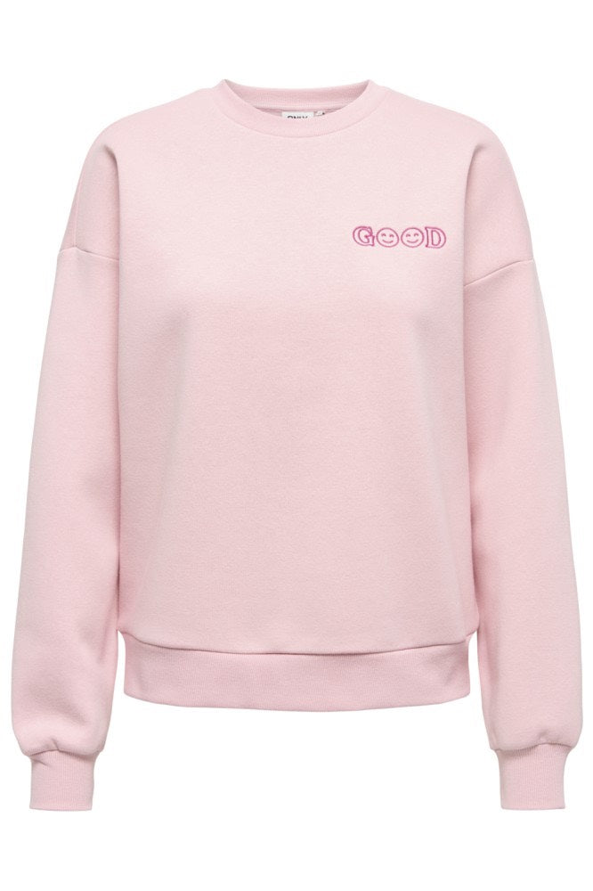 Onldaze L/s O-neck Terry Print Cs We Swt - Roze