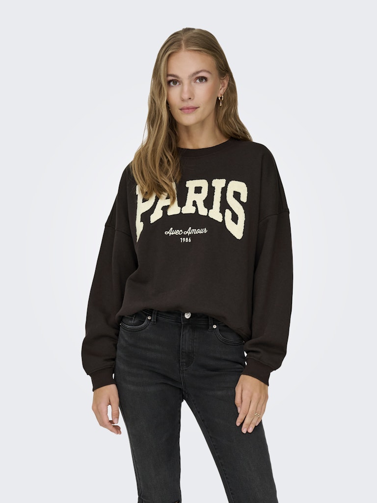 Jdymesa Life L/s O-nk Emb Sweat Jrs Noos - Bruin