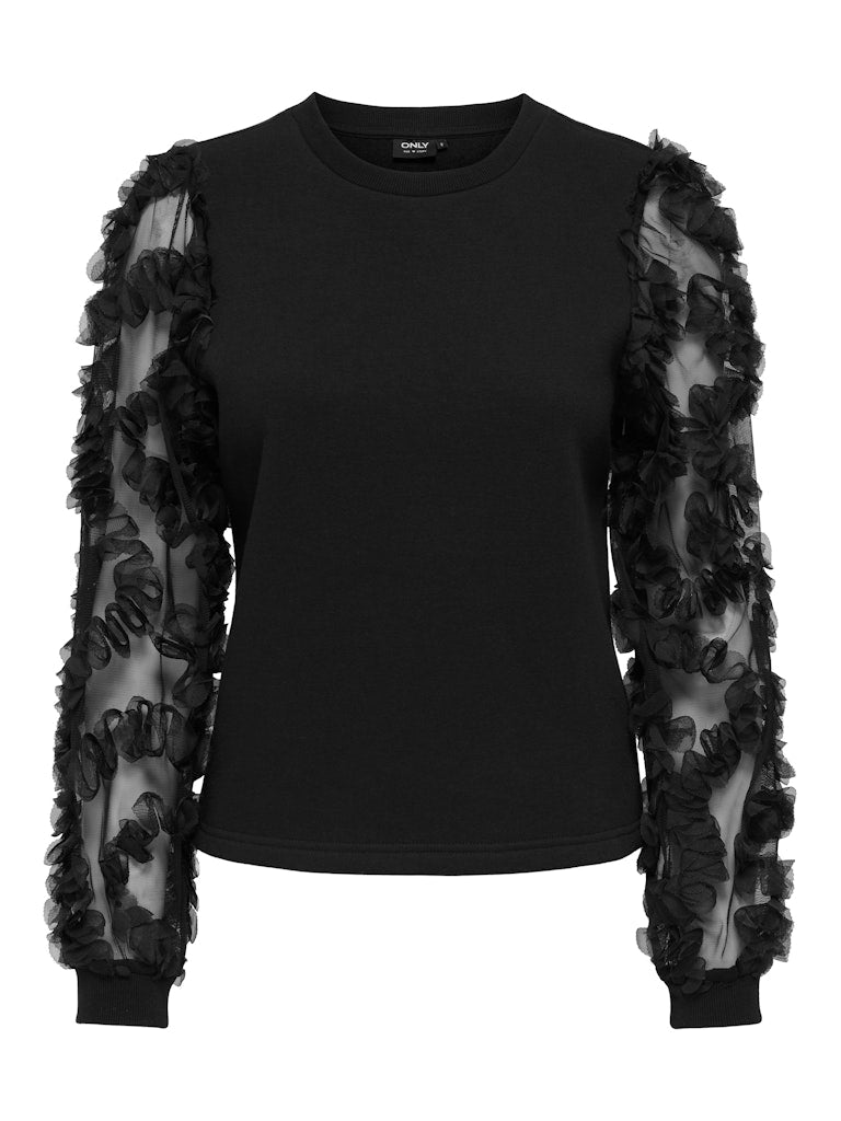 Onllavin L/s O-neck Mix Cs Swt - Zwart