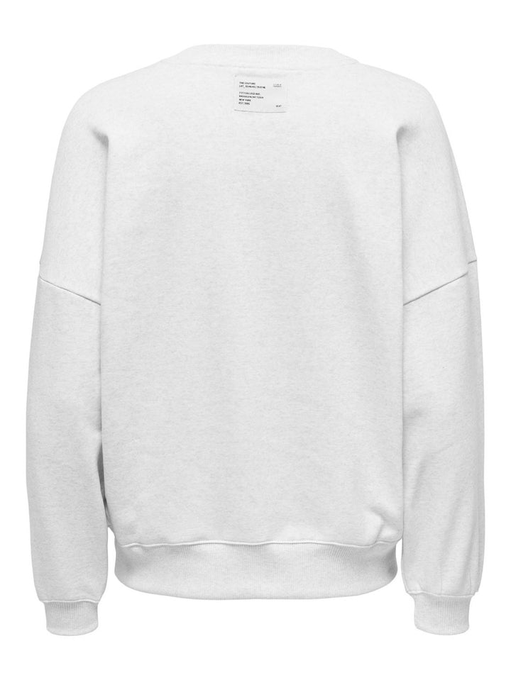 Onlwendie L/s Basket O-neck Swt - Lichtgrijs