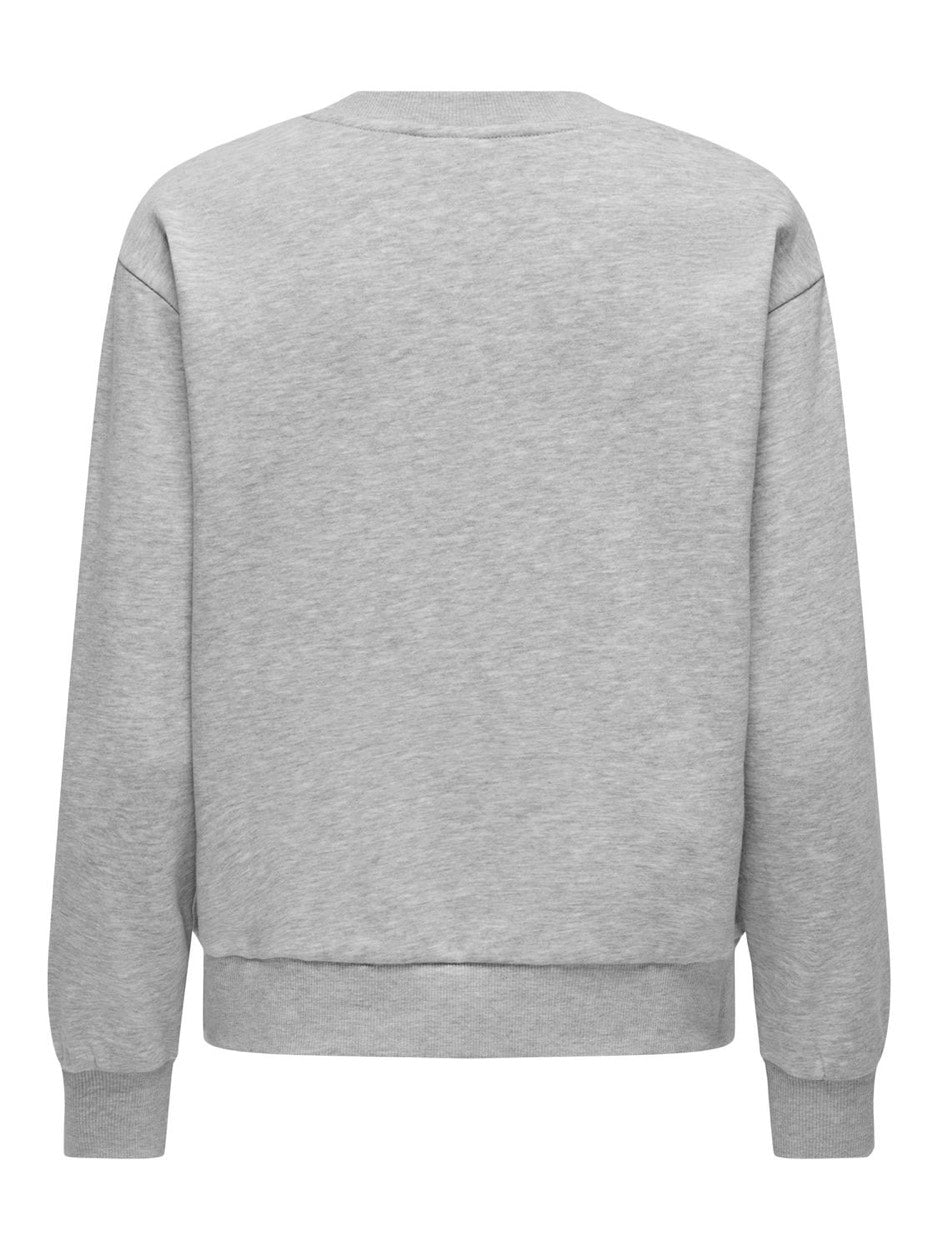 Jdyparis L/s Emb Sweat Jrs - Grijs Melee