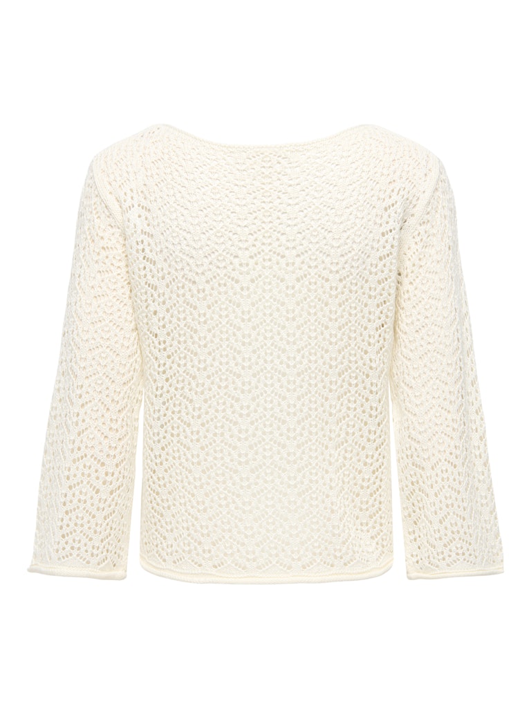 Kdymika 3/4 Boat Neck Pullover - Off-white