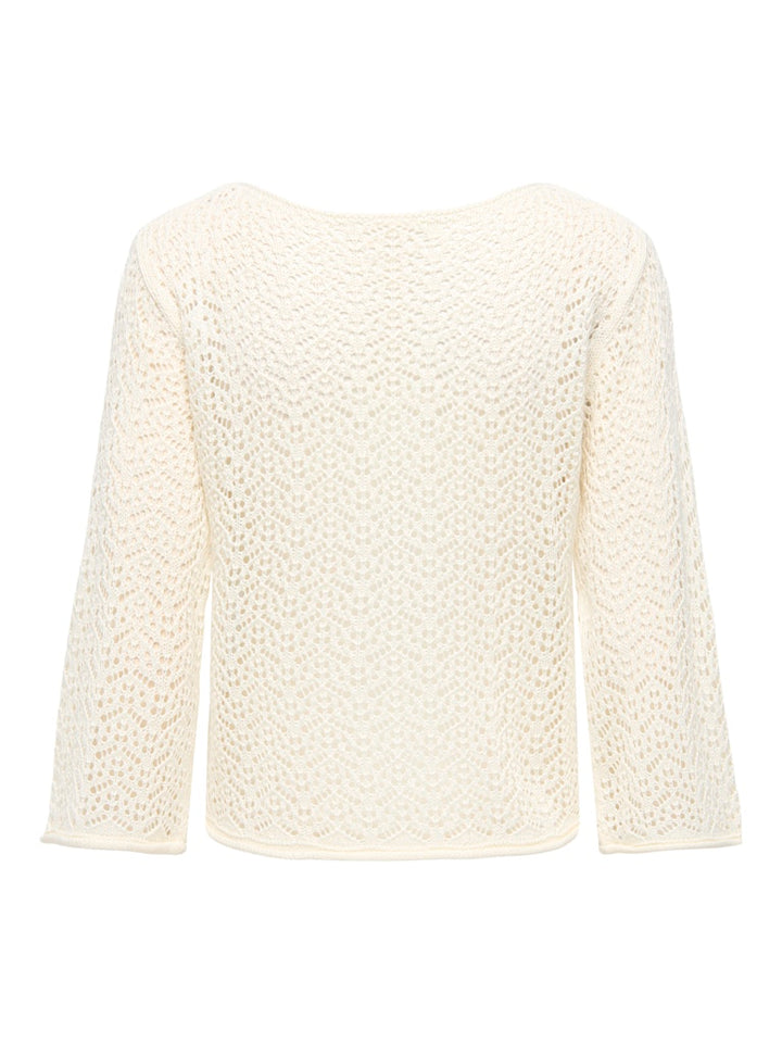 Kdymika 3/4 Boat Neck Pullover - Off-white