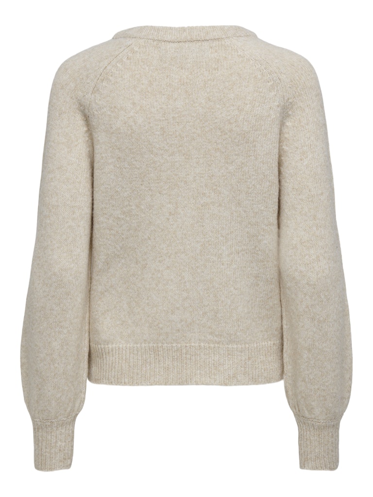 Onlemma Life Ls Button Oneck Knt Noos - Beige