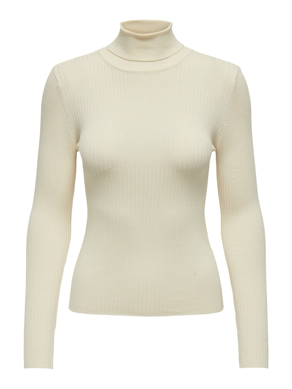 Jdyplum L/s Roll Neck Pullover Knt - Beige