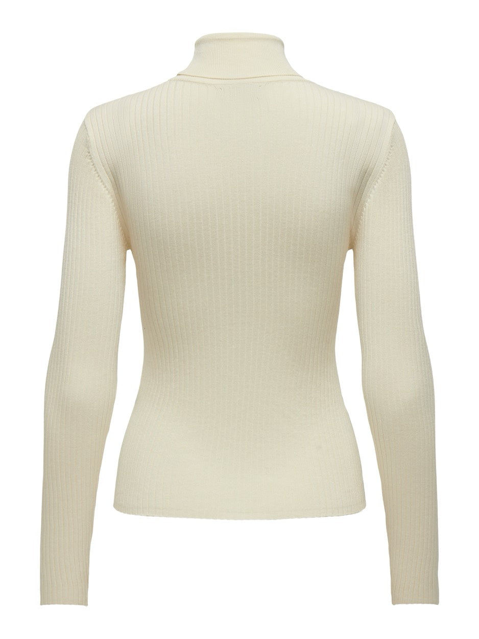 Jdyplum L/s Roll Neck Pullover Knt - Beige