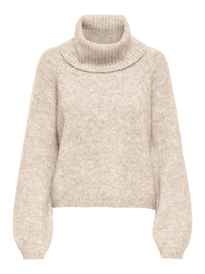 Onlgila Life Ls Rollneck Bf Knt - Beige