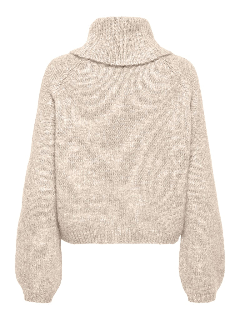 Onlgila Life Ls Rollneck Bf Knt - Beige