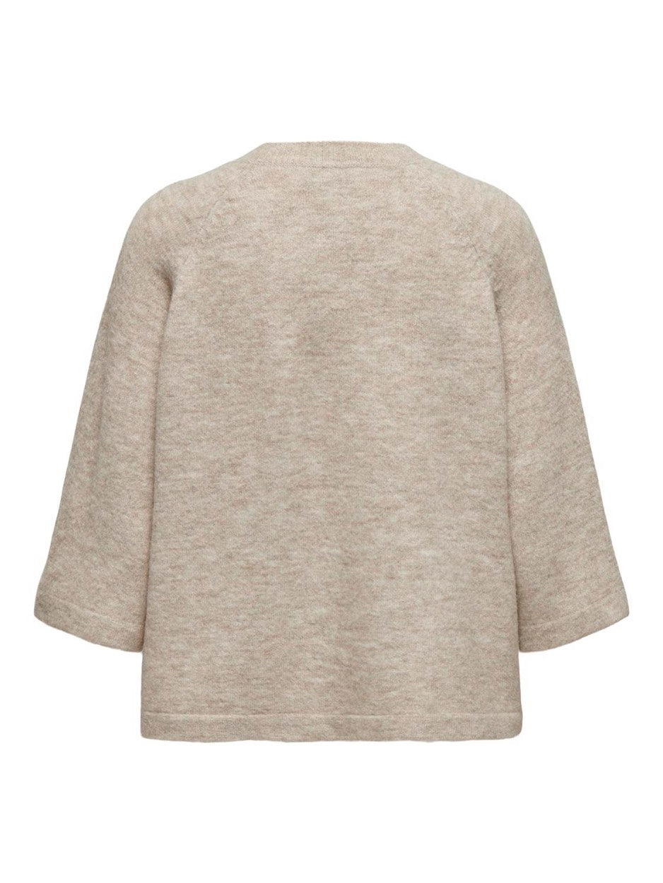 Onlsimoni 3/4 Pullover Knt Noos - Beige