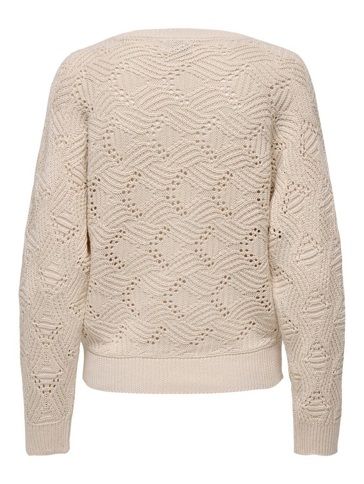 Jdysun Lisa L/s On Struc. Pullover - Beige