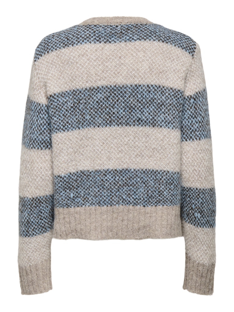 Jdyzoey Life L/s O-neck Jacq Pull Knt - Zand Dessin