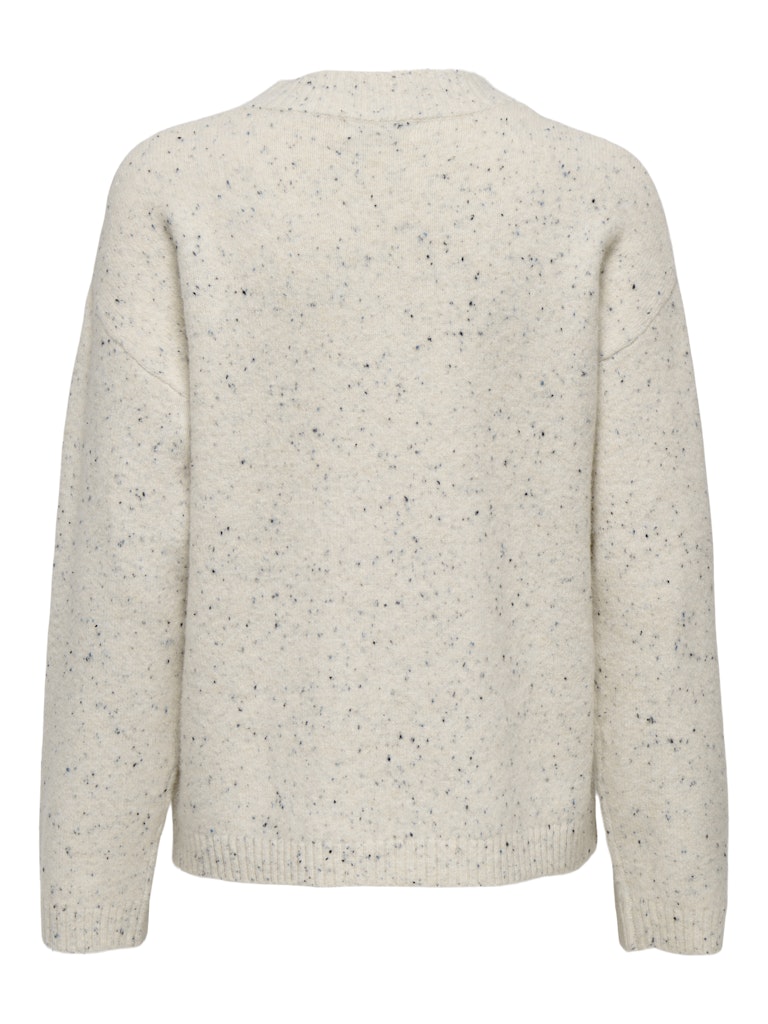 Jdyvirginia Life L/s Hn Pocket Pull Knt - Ecru Dessin