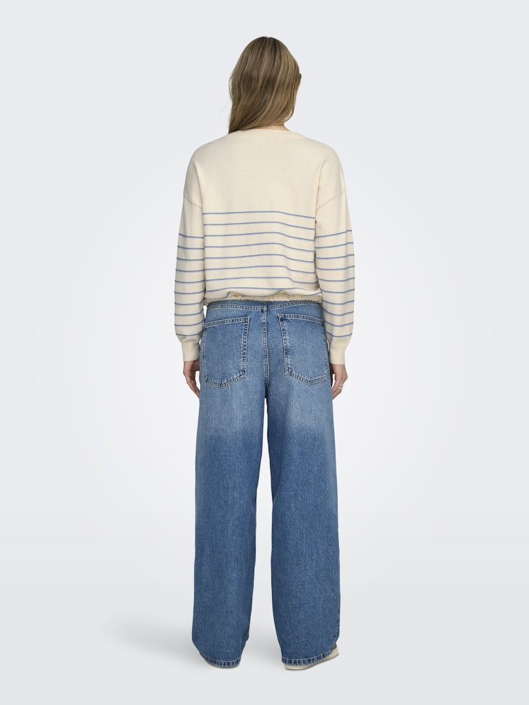 Onlsigne Life Ls Text Detai Oneck Cc Knt - Ecru Dessin