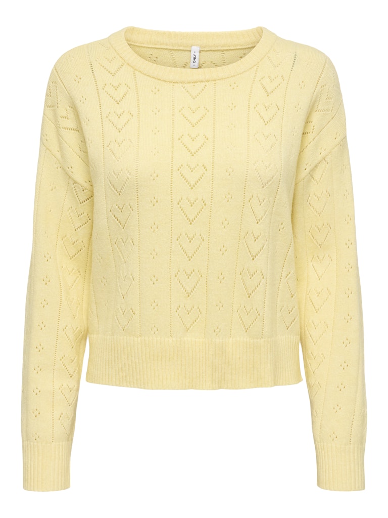 Onlisa Life Ls Struct Boxy Oneck Cc Knt - Geel