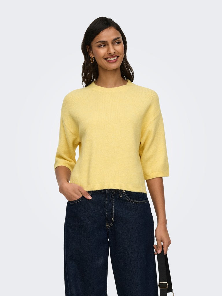 Jdychloe Life 3/4 On Pullover Knt Noos - Geel