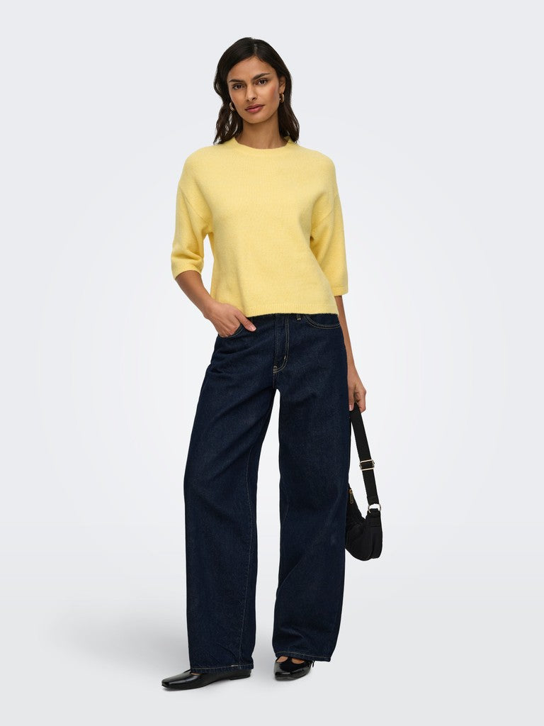 Jdychloe Life 3/4 On Pullover Knt Noos - Geel