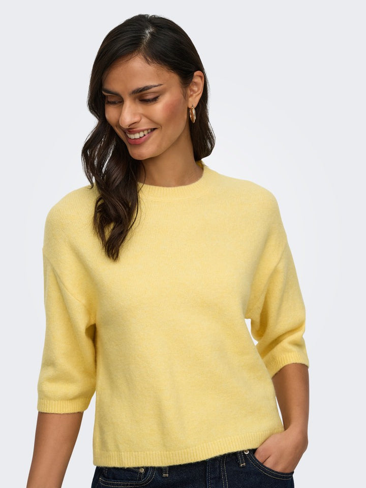 Jdychloe Life 3/4 On Pullover Knt Noos - Geel