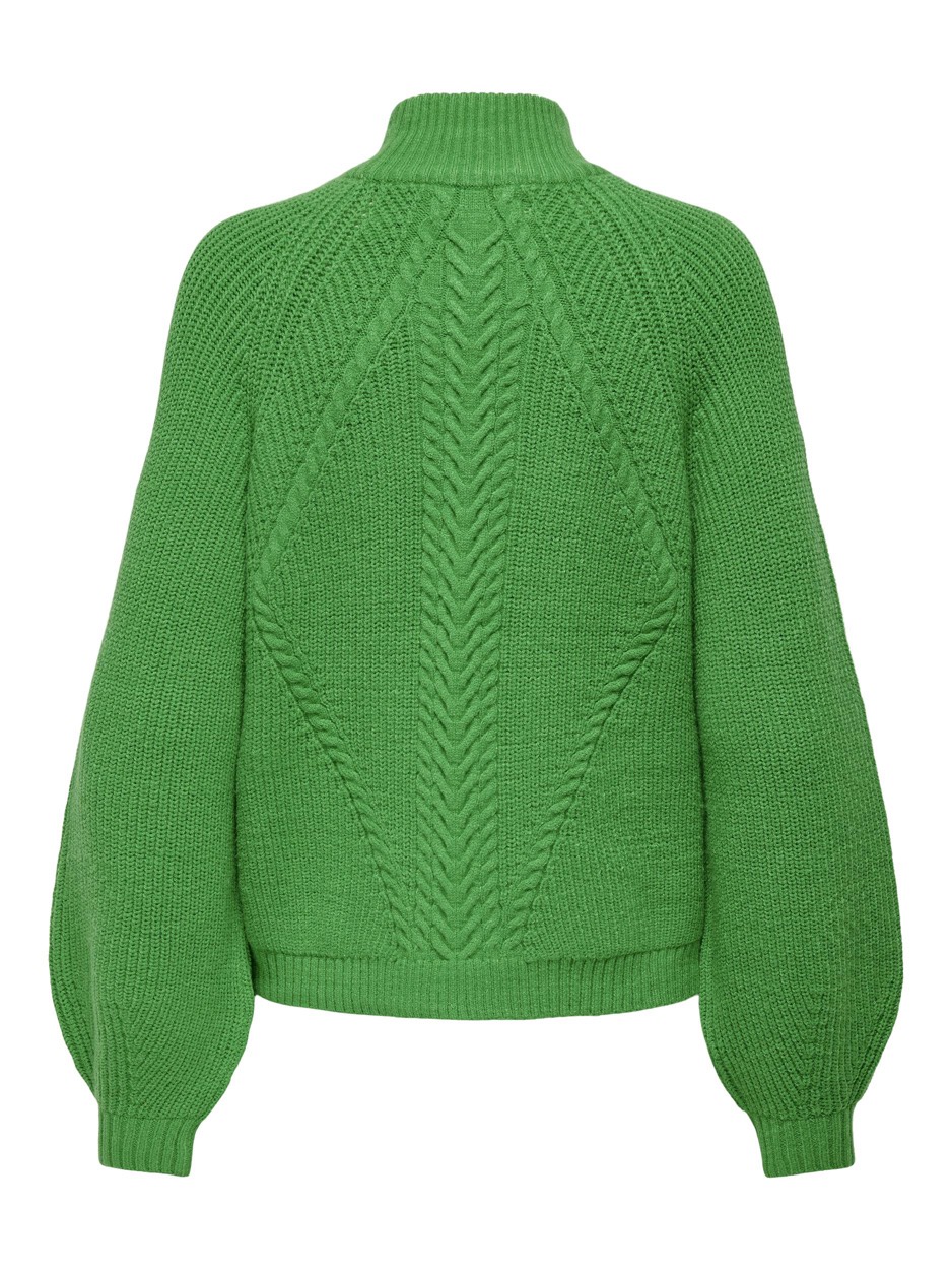 Onlkatia Ls Detail Highneck Cc Knt - Groen