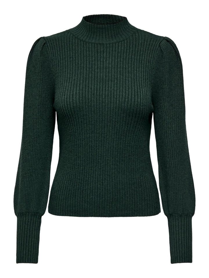 Onlkatia L/s Highneck Cc Knt - Donkergroen