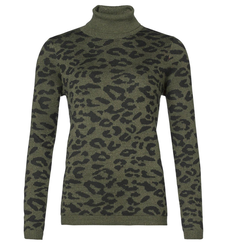 Vmvalentina Ls Cowneck Pullover - Groen Dessin