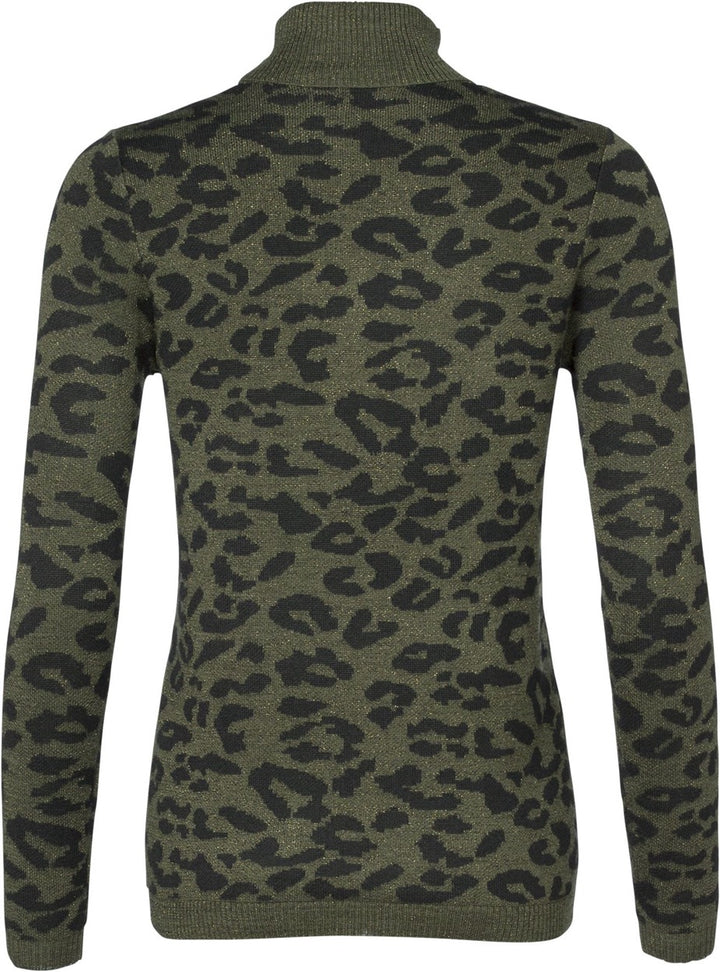 Vmvalentina Ls Cowneck Pullover - Groen Dessin