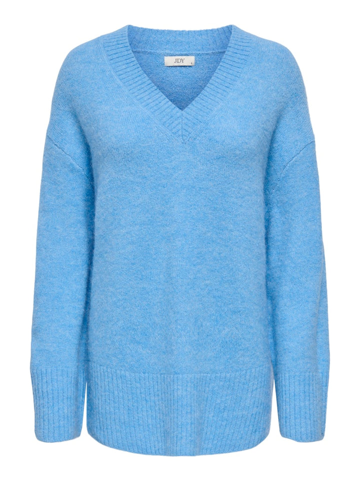 Jdymarina L/s V-neck Pullover Knt - Lichtblauw